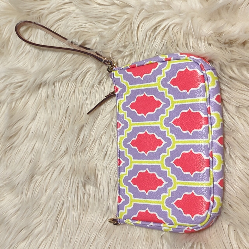 Kate Spade Cabana Tile Linet Multicolor Wristlet Bag - Picture 2 of 5